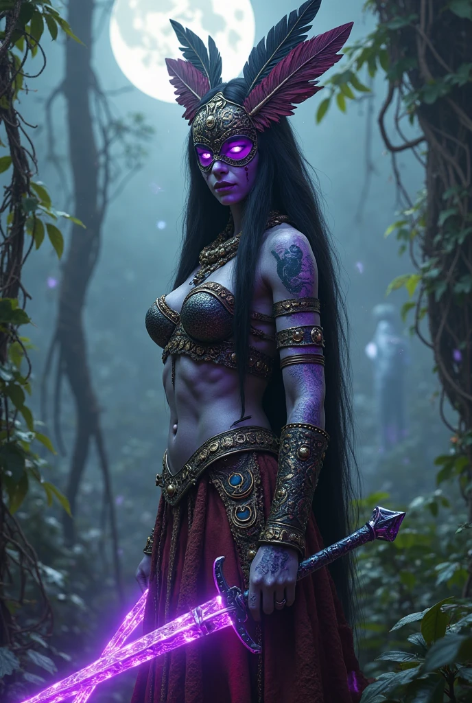 Yuki-onna made of dvr-frft, Injured midweight Rasta (Sibling:1.2) , woods, in focus, Ultra Real, Amusing, F/8, <lora:xlMoreArtFullV1.pREw:0.6> <lora:dvr-frft:1>