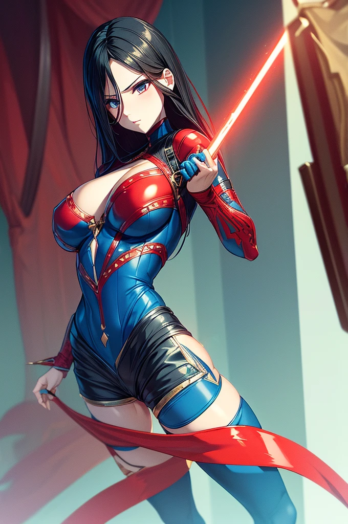 Female Ninja,Ninja Suit,Japanese background,Happy smile,Dark Magic, Dark Forest, negaive energy, hell, Blank, Star, A girl,M-pose,Squat on stage,Photos,Unreal Engine 5 Photorealistic Rendering,(Cover comic magazine:1.6),game character, Role Player, Standing on Kyoto Castle, Arm tattoo,Tattoo on the chest,ace of spades,Belly tattoo,Body hyperreality,thick muscles,Wet body,Liquid dripping from the body,Sweat,water,底部的water,excellent!! Types with bobelon, Huge droop, Moisturizing and radiant body, Short brown hair,Red latex clothing,Put your hands behind your back,Heart-shaped,Black boots,Front view,Top view