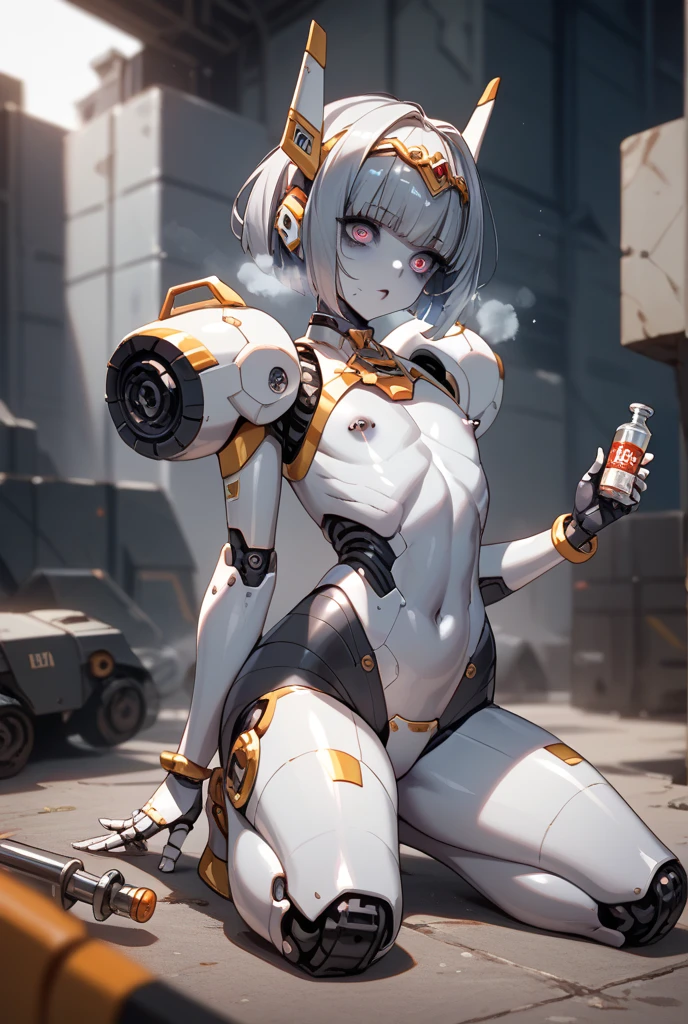 (masterpiece:1.3), (best movie quality), (extremely fine), (Eye on female genitals), (beautiful), (very detailed settings:1), (artistic lighting), (muddy white god々A princess covered in liquid、Name is「Nemo」), short blue haired, (eye+yellow+red:1.4), (multicolored eye+heterochromia), 24-years-old, Now it looks like she&#39;s reaching climax because she&#39;s playing with her clitoris too much with her hands., I&#39;m excited and my clitoris is sticking out, Beautifully shaped, large breasts and small nipples, wearing cyberpunk clothes, Development of ultra-futuristic SEX technology, The room of an engineer at the cutting edge of scientific research around the year 3200 (The robots around me are the best masterpieces),  (After the end of World War VI、There are very few surviving humans、「Nemo」looks at the man、White god with mud from the female genitals々Fresh liquid overflows), (「Nemo」Instead of getting stronger by inserting a penis into the vagina、I always climax and squirt),(lewd), (「Nemo」A thick white mess comes out of the female genitals of々The new liquid is、It smells very good and is sweet like honey.、It also has the power to heal wounds、「Nemo」can be freely manipulated),