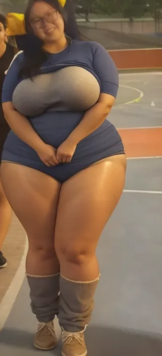 Fat ??? girl , age 10 years , very fat , obese , extremely fat , full body , thick thighs , at the school