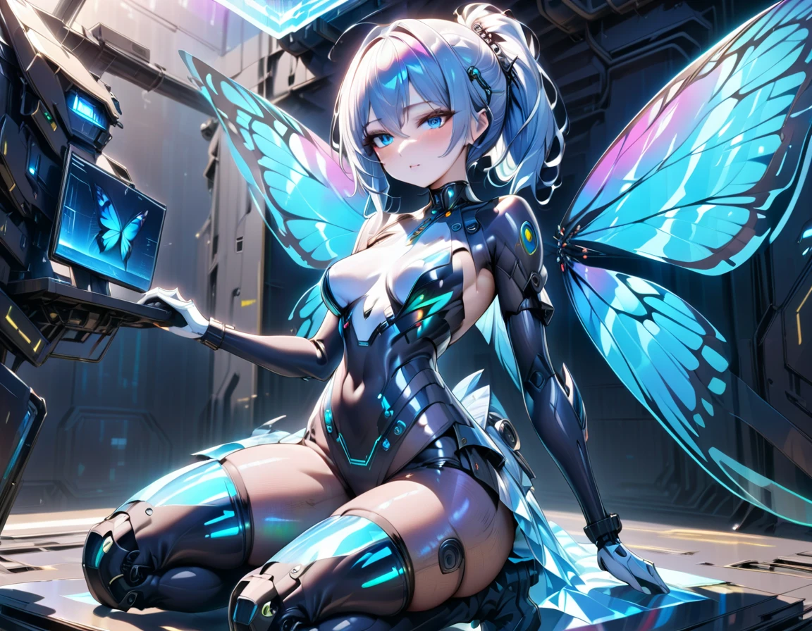 masterpiece, best quality, extremely detailed, anime, girl, skirt, tentacle, (futuristic evolvedangel),(neon glowing body),(big glowing mechanical wings:1.5),tentacle, steam, breast squeeze, looking away, restrained, tentacle bound wrists, tentacle bound arms, tentacle bound legs,tentacles, tentacles , restrained, tongue out, juice, female , pubic tattoo, holographic,(cosmic and fantastic atmosphere:1.4),(extremely beautiful appearance:1.4),long hair blowing wind,(masterpiece:1.4),(best quality:1.4),(ultra-detailed:1.4),(ero),masterpiece, (besa sexy lady that is eating tentacles off of her body in anime style), 1girl, solo, tentacles, breasts, white hair, long hair, navel, blush, small breasts, grey eyest quality, extremely detailed, anime, tentacles, tentacles breast grab,