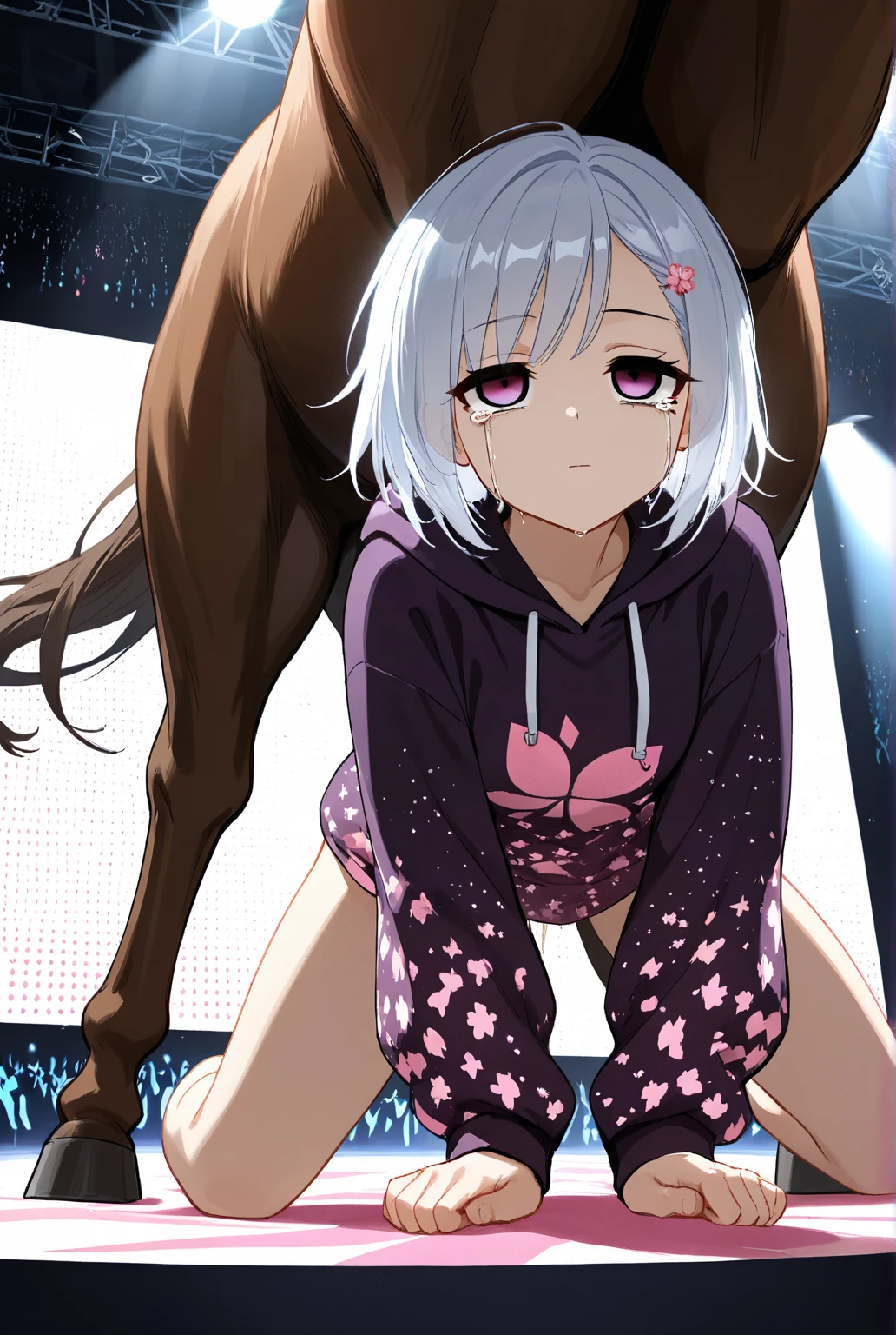 score_9, score_8_superior, score_7_superior, sauce_anime,
shadowZeta, Zeta, Animal ears, Purple eyes, Blonde,Ahegao、blush、Embarrassing
,Young girl、 tail, , Flat Chest、Uncensored genitals、Sexy pose、Wicked Smile、
Outdoor, Cityscape, night, moon,
View your viewers, Cowboy Shot, Dutch Angle,(naked、Enlarged nipples、Nipple piercing、Small breasts、Saggy breasts)、(Straddle a man、Sex with an old man、Big penis、Uncensored genitals、Semen is dripping from her)Side view ,