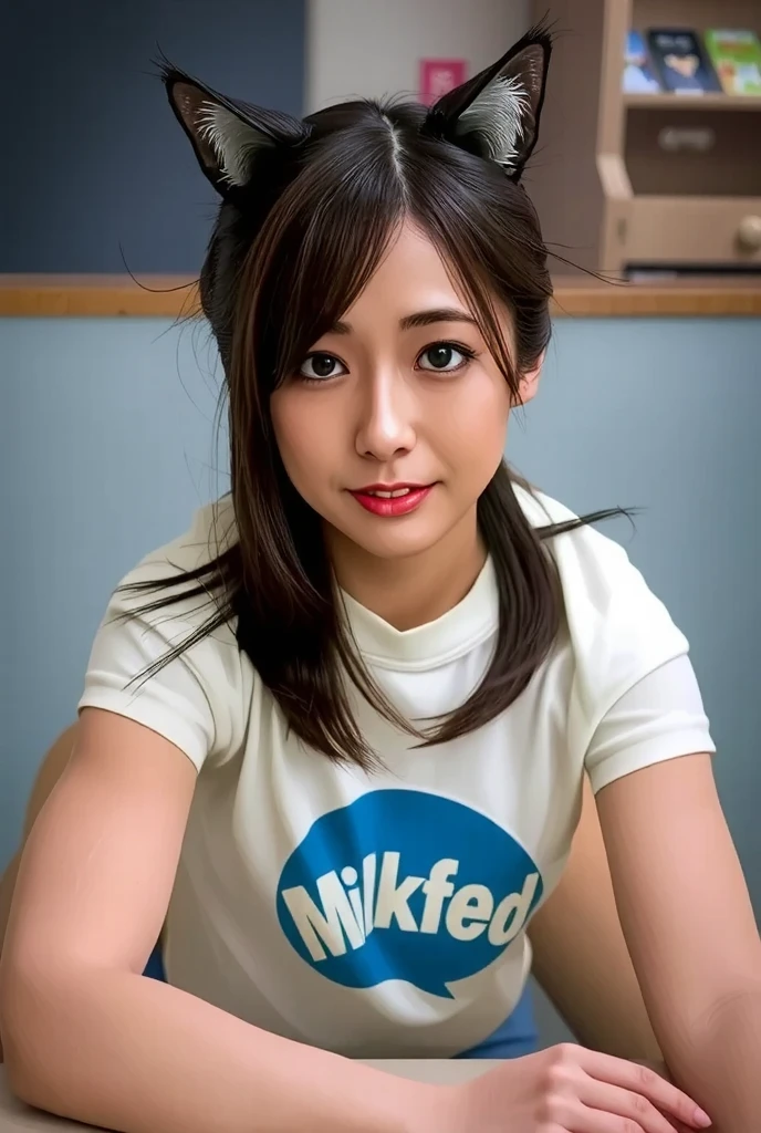 laptop, school girl, cat ear, youtuber
