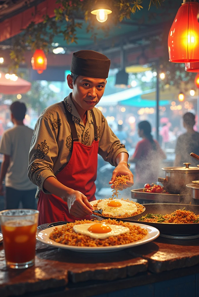 Create a poster for me with the theme of one of Indonesia's native foods.