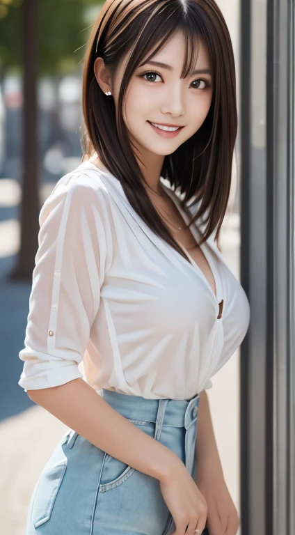 ((highest quality, 8K, masterpiece :1.3)), (realistic, realistic:1.4),完璧な体型のBeautiful woman :1.4, ), beautiful, smile, (bright:1.4), Beautiful woman, (highly detailed face:1.2), Lace clothing, (Buttonless Skinny Little Blazer), cleavage, blown hair, jaw drops, bob, sitting, (Transparent T-shirt), tight waist, (Mini Pencil Skirt:1.4), fine eyes, double eyelid, 日本のbeautiful女性,(NSFW:0.5)