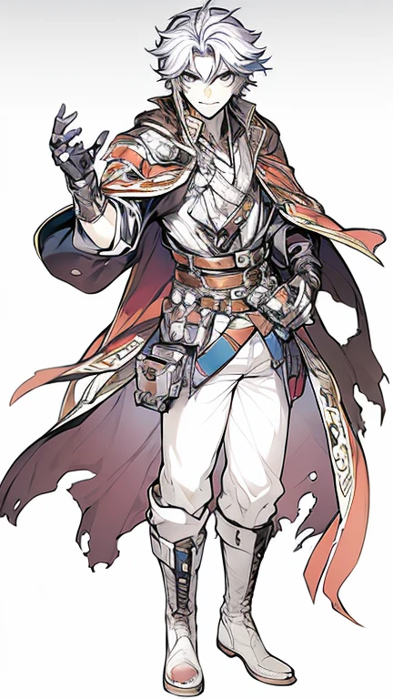 ({masterpiece}},{best quality,}，white background,full body，middle Ages,1man,clown mask，Top Hat，Lively，Handsome，Lean，({masterpiece}},{best quality}