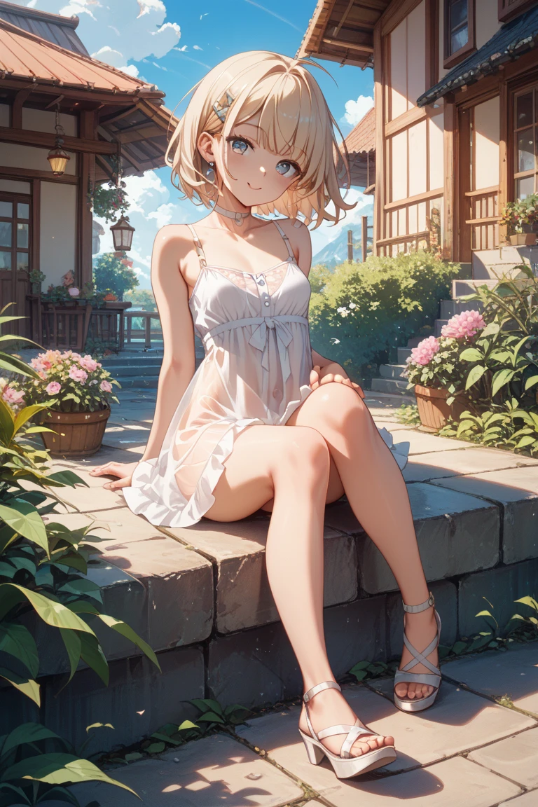 Darling,beautiful girl in a transparent T-shirt