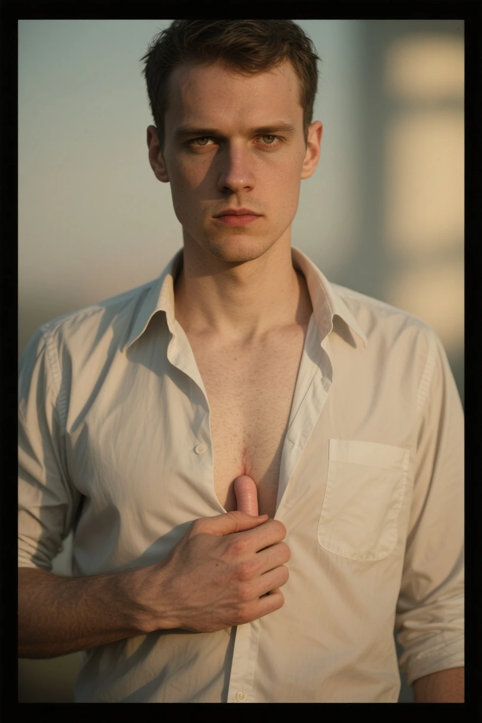 Boy wearing t-shirt and blue jeans in studio