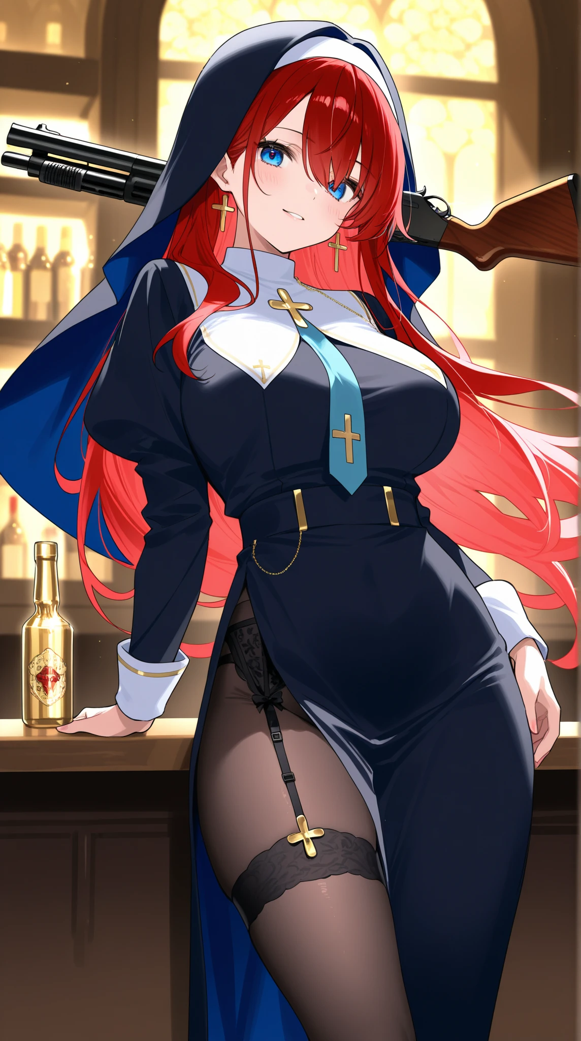 ol professional woman,shirt,Professional hip skirt,Red long hair,Very long hair,Large Breasts,Keep files,Exciting appearance