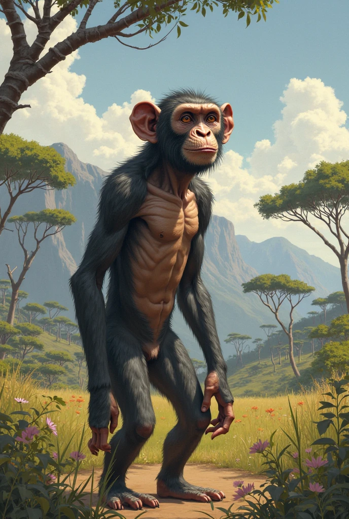 (by taran fiddler), solo, patas monkey, male, feral monkey, skinny, slender, thin body, pubic fur, happy trail, shaggy fur, furry mane, orange fur, white belly fur, white mustache, orange eyes, detailed fur, prehensile primate feet, monkey tail, flaccid penis, uncut penis, cock ring, sagging balls, blue colored balls, beach, sand, trees, sunlight, full body, relaxed, confident, wild animal, short, short legs, feral body