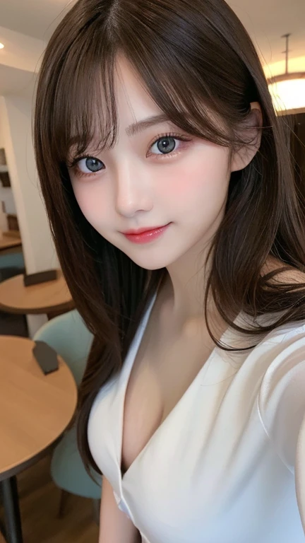 (ultra detailed skin),curvy,petite,beautiful breasts,large breasts,pale skin,pointy breasts,erect nipples,(fantasy art,Highest image quality,Hyperrealist portrait,(8k),ultra-realistic,best quality, high quality, high definition, high quality texture,high detail,beautiful detailed,fine detailed,extremely detailed cg,detailed texture,a realistic representation of the face,masterpiece,Sense of presence,Dynamic,bold),(thin hair),(soft hair),(straight hair:1.5),Swept long bangs,extra light coppery amber hair,hair over one eye,sweater,tight mini skirt,stockings,Engineer boot