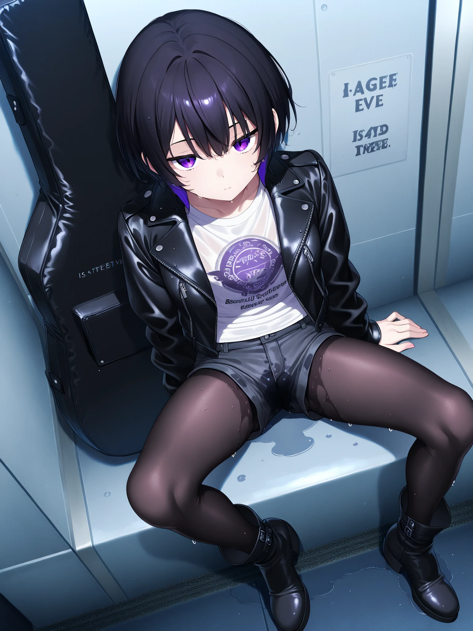 Super high quality by the art god, super detailed, High resolution, Shinkai Makoto style, anime moe art style, best anime 8K konachan wallpaper, pixiv contest winner, perfect anatomy, break,(please d女の子がmasturbationして絶頂している生の写真. ),break, surreal , (alone,, Tomboy,13 years old:1.3),All limbs, full finger,, androgynous charm, (very, very short hair), boyish hair, messy hair, flat chest, small ass, between legs, sleep, (sweating:1.3), Bedroom, Lift Uniform, (Lying,spread your legs), wet hair, (vibrator, masturbation:1.5),(彼女のbetween legsから愛液が滴り落ちている:1.2), forced sexual sensation, blush, heavy breathing, (steam breath:1.2), expand the uterus,ecstasy, ((A girl trembling at sexual climax:1.4)),Expressing trembling movements with lines,,(orgasm:1.3),(show off your nipples:1.3),bottomless,Afterglow,drooling,Tears form at the corner of my eyes,clitoris, vagina,From above, break,super dense skin, shiny skin,Best lighting by famous artists, 8K, figure,