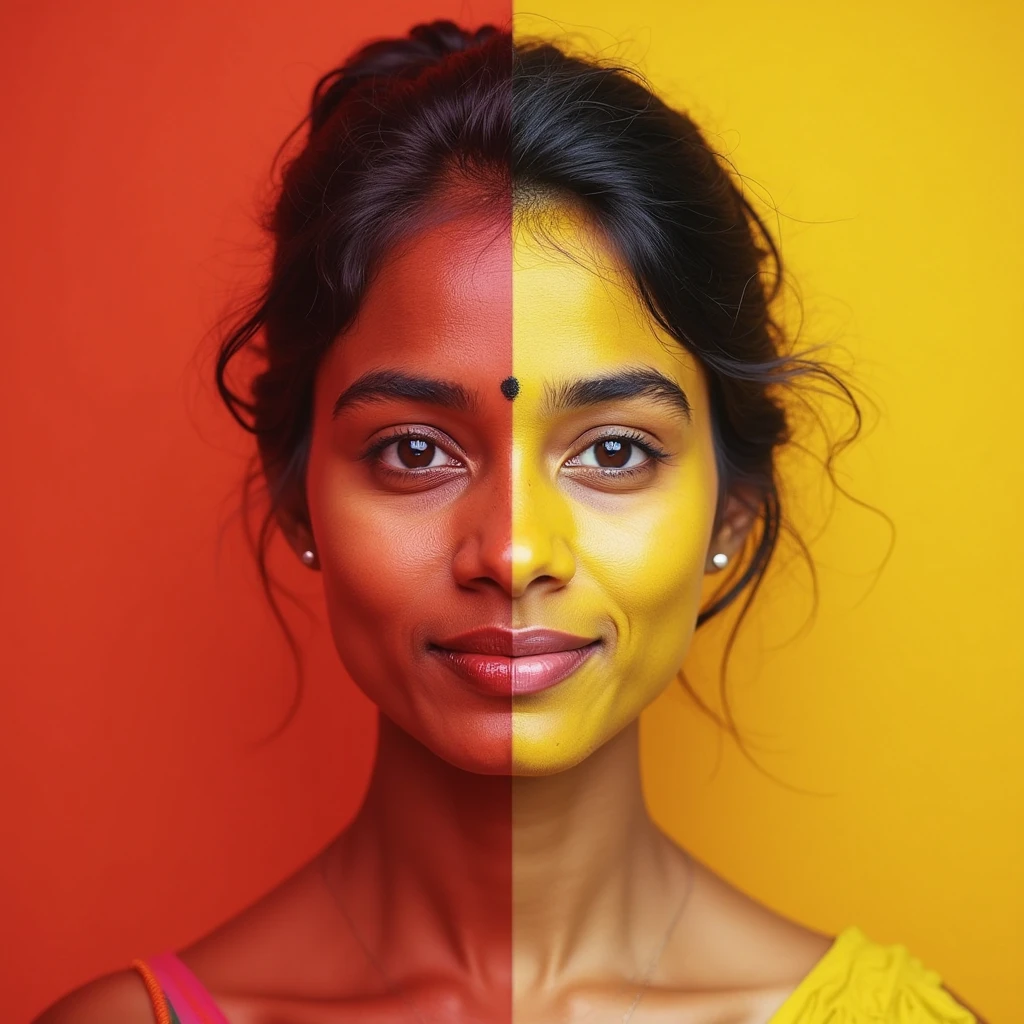 tight headshot, 1girl, round head, Indian, looking at viewer, a 30 year old
