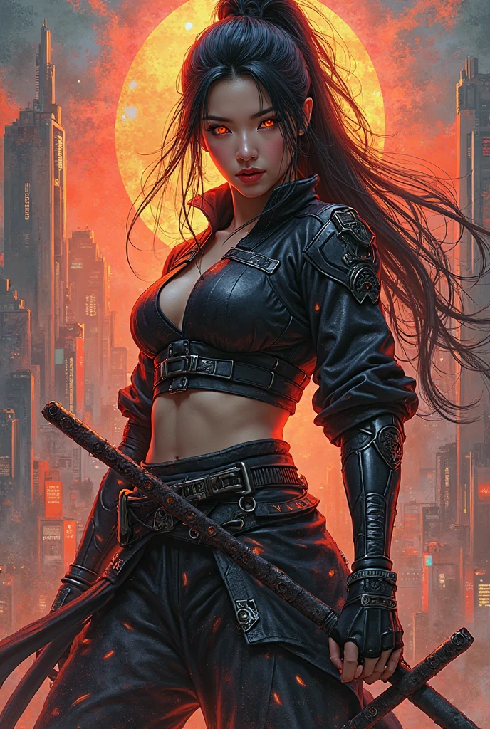 fundo, language_text mista, letras japonesas em grafite, mulher bonita ::((melhor qualidade)), ((obra-prima)), (muito detalhado:1.3)photo, sticker  banksy art,demi rose  , freedom, soul, digital illustration, comic style, perfect anatomy, centered, approaching perfection, dynamic, highly detailed, watercolor painting, artstation, concept art, smooth, sharp focus, illustration, art by carne griffiths and wadim kashin,,alone anime girl with a medium lenght pose and cute clothes, l hair long red, heterochromia, perfect anatomy, centered, approaching perfection, dynamic, highly detailed, character sheet, artstation, concept art, smooth, sharp focus, illustration, art by kim jung gi,, artgerm, carne griffiths and wadim kashin , sasha yakovleva, loish, jeremy mann, full body shot, character sheet, lightningwave, beautiful anime watercolor painting ,paint dripping by tim okamura, victor nizovtsev, greg rutkowski, noah bradley. trending on artstation, 8k, masterpiece, graffiti paint, fine detail, full of color, intricate detail, golden ratio illustration,monochromatic  backgroun, 4k, masterpiece, highres, absurdres, natural volumetric lighting and best shadows, deep depth of field, sharp focus