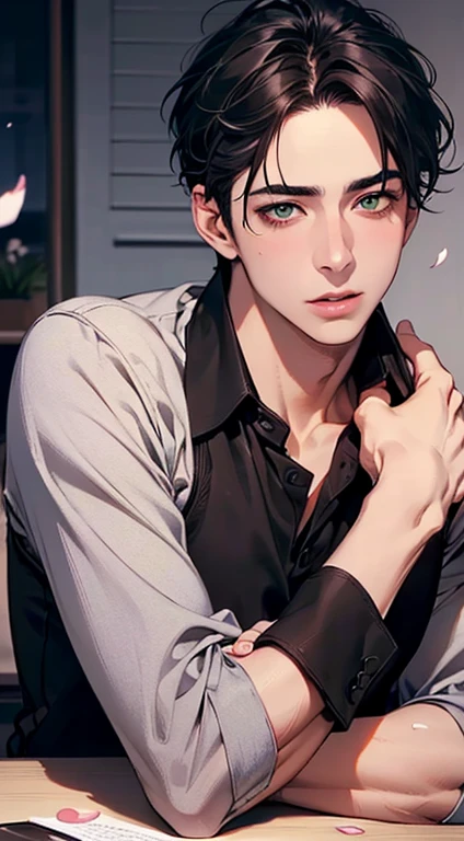 (best quality,4k,8k,highres,masterpiece:1.2),ultra-detailed,(realistic,photorealistic,photo-realistic:1.37),1 man,31 years old,turn back to the camera