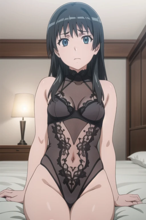 kuroe shizuku,
masterpiece, best quality, highly detailed, small breast, showing breast, seductive pose, vaginal sex