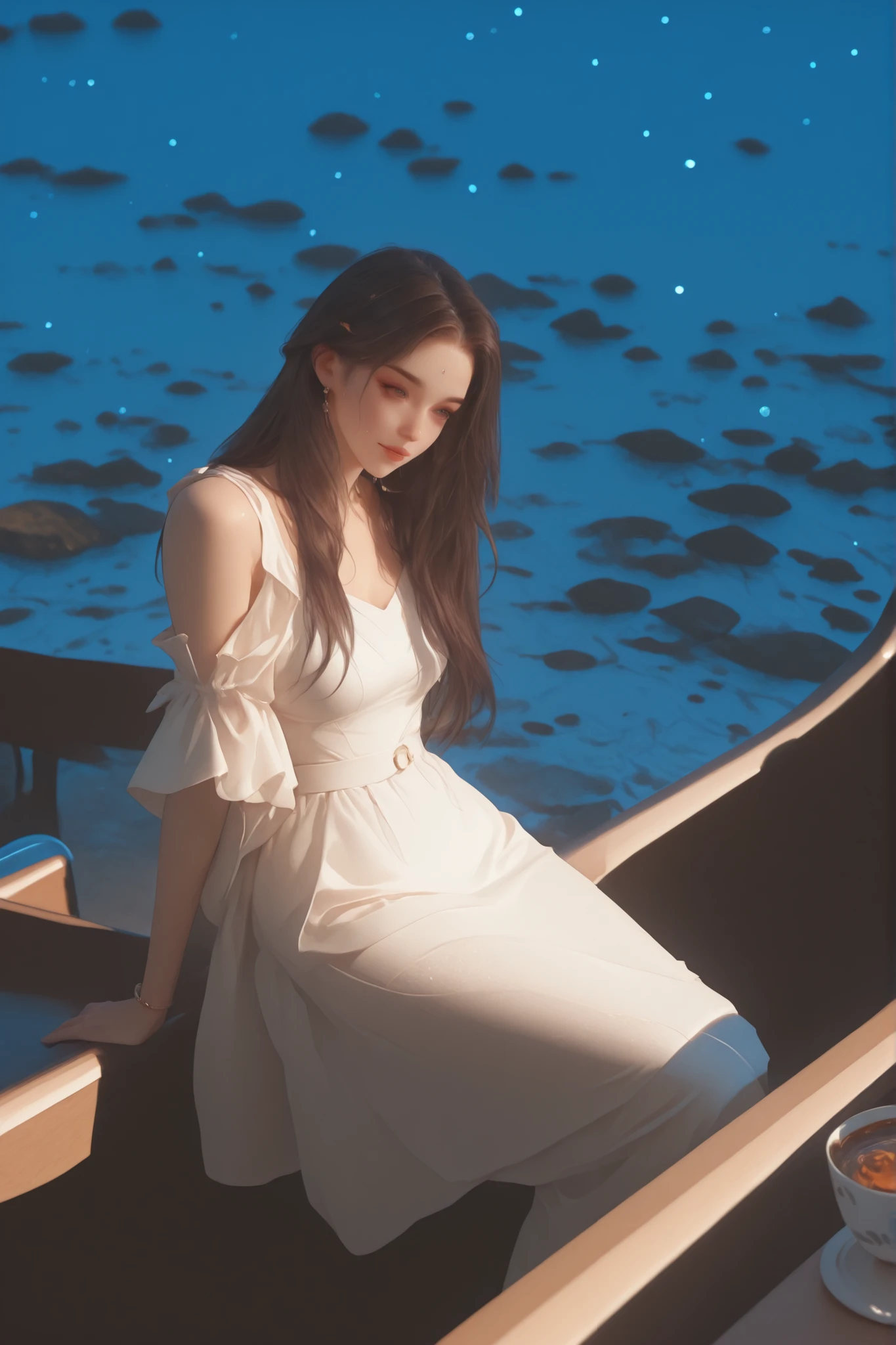 Change to a full-body photo of a woman,G cup, are perfectly detailed,has exquisite facial features, Clothes are exquisite , Game Character Design ,3D Rendering