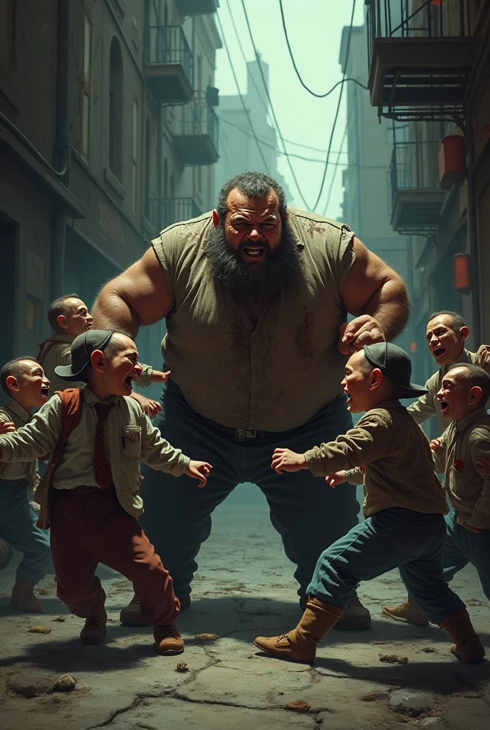 Man gets crushed by a fat guy with a belly