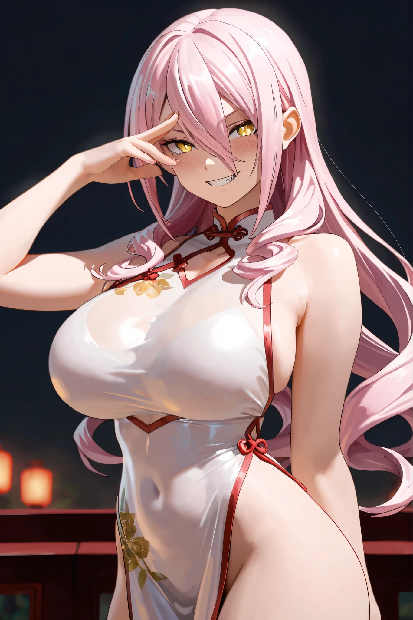 ((highest quality)), ((Masseter muscle part)), (super detailed:1.4),(32,000 images),(ultra high 詳New),best anime,sharpness,The best wallpapers,amazing depiction,golden ratio, control the wind:1.5,Manipulation of light,(Perfect anatomy without destruction),(緻密で詳細な美right瞳,glossy eyes),(shiny hair:1.1,),(緻密で緻密な美right顔緻密で緻密な美right肌),(Expressionless:1.2),Because I'm slender,slim belly, pink haired, Pigtails、((big breasts)), pointed nipples、thin waist,belly button,The 詳New, 詳New, The shining white costume is divine々New々right々right.々right,緻密で詳細な美right装飾,gem),full moon:1.1, Backgrounds with depth:1.3,hair ornaments,starry sky, ((Shoot from the front))