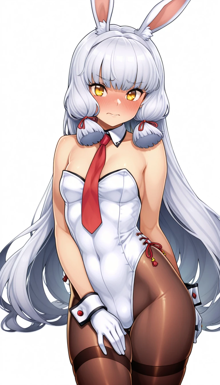 ,(Rope binding over clothes:1.5),(arms behind return:1.3),,(put your head on the floor),lie down,face down,fall down,(regretful expression),Bedroom,on the bed,whole body,Pilsena,A girl named Parsena, Mushoku Tensei,very long hair, gray hair,long fox tail,fox ears, brown loafers,(((realistic white lace panties,white lace bra))),looking at the viewer,slender limbs, delicate curves, dainty hands, tiny feet,figure:0.8, shiny skin,glowing eyes,