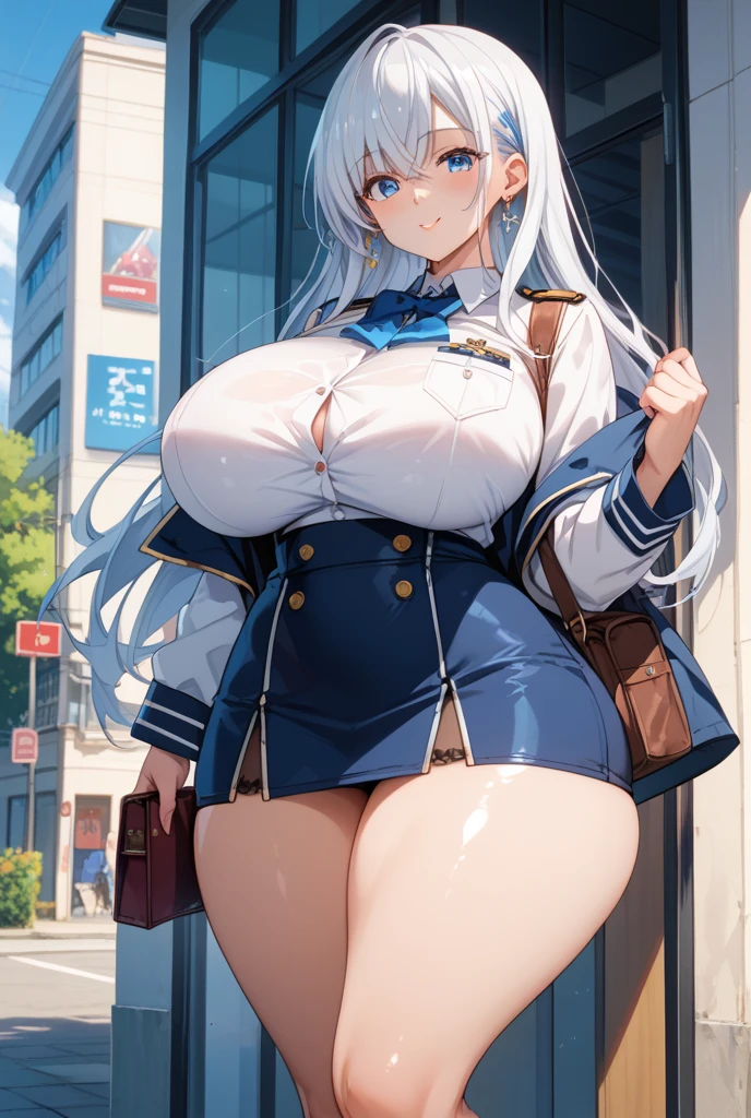1girl, red eyes,(gigantic breasts:1.4),huge ass, pussy(sagging breasts),(curvy),(beautiful breasts), breast milk, Angle from the front, whole body, plump, silver hair, collar, restraint, nipple, (nsfw), squirting milk, barefoot, handcuffs, shackles, illust, masterpiece, best quality, house wife, pointy breasts, (17 years old), blush, blush, Lactation, {{best quality:1.2, masterpiece:1.1, ultra-detailed}}, shorts hair, add_detail:1 , Breasts that are about to burst, at train, school girl, student girl, standing, name tag, black pantyhose, dancing, big hat, name plate,(effects): (masterpiece), (best quality), (sharp focus), (depth of field), (high res)