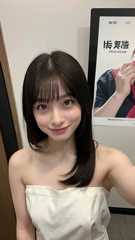 1girl, beautiful woman knit tank top ピンクと白のボーダーラインのPanties, skinny, perfect body, defined abs, gold hair, standing in a white wall photography studio, ultra-detailed face, beautiful eyes, beautiful lips, double eyelids, shy smile, trimmed bangs, sun-kissed skin, hint of pubic hair, (best quality, 8k, masterpiece:1.3), frontal and full-body shot, pussy line, front facing, open legs