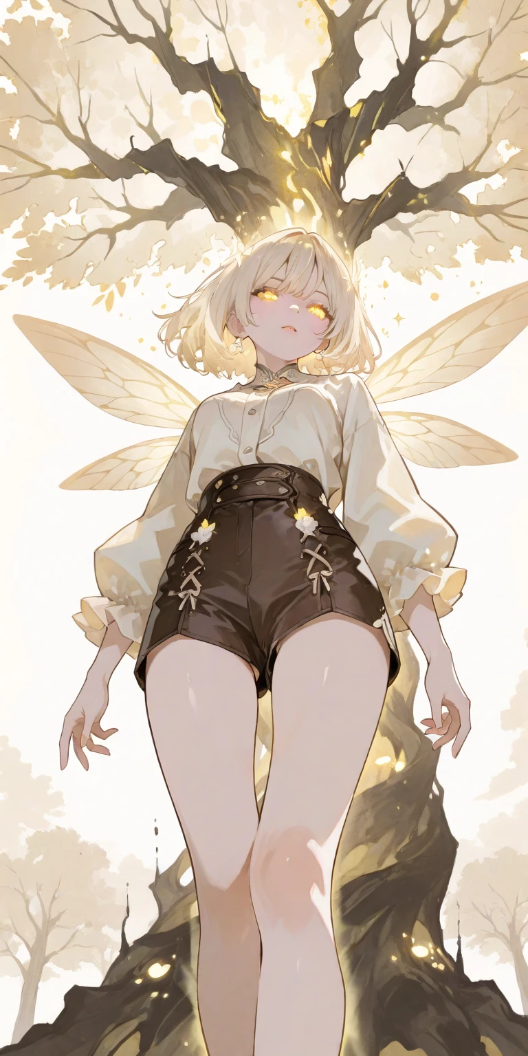 (Masterpiece), (High Quality), perfect light and shadows, sidelight, fairy skin, wet skin, 1 Gir, 18 old, detailed eyes, deep colds eyes, clear eyes, slim body, medium chest, thin waist, athletic body, multi color hair, bandages, Fashioning cloth, hoody, short skirt, thin t-shirt, bra.