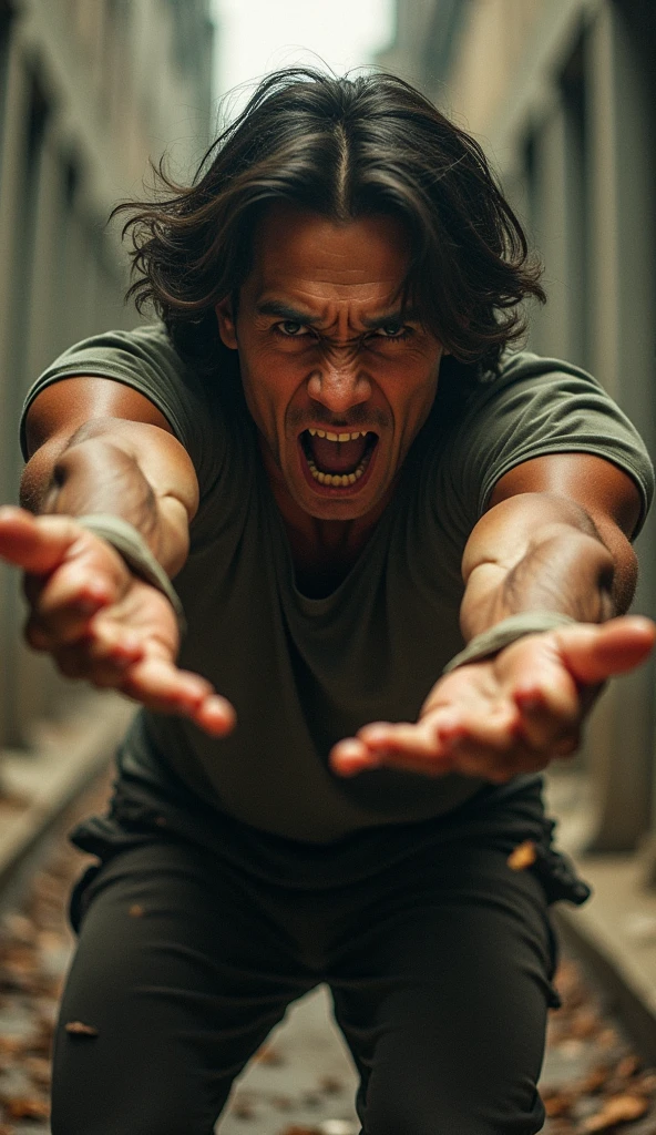 screaming man
