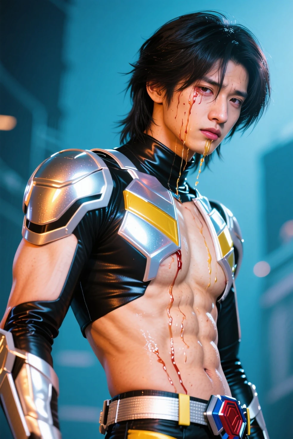 (best quality:1.4),(masterpiece:1.4),(photorealistic:1.4),(Realistic:1.2),(ultra high res, raw photo:1.4),(hdr, hyperdetailed:1.2),(8K:1.2),cinematic photo 1man,upper body,suit,