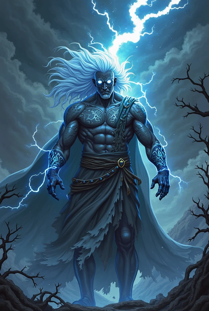<lora:BoneMagic-22:0.8>,   bonemagic  ,energy stream,  
upper body,
male ,barbarian, abs, holding spear ,enchanted spear , two-handed, scar on face, grin, (warrior:1.1) , muscular male,closed mouth,