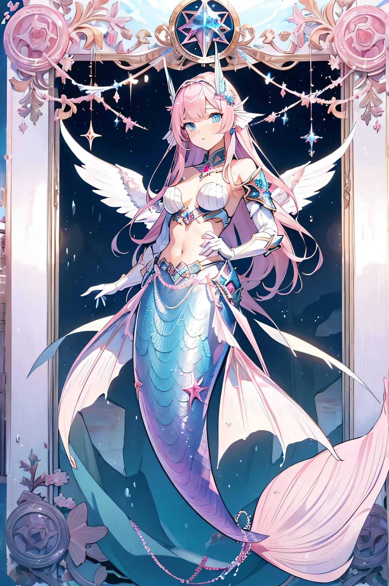 Pink tailed mermaid, Concept art by Kamagurka, pixiv Contest Winner, Sequential Art, artstation On pixivトレンド, Marine Siren, On pixiv, Digital art on Pixiv, Popular on pixiv, On pixiv Top Rated, Goddess of the Sea, Goddess of the Sea, pixiv daily ranking,Pink Hair