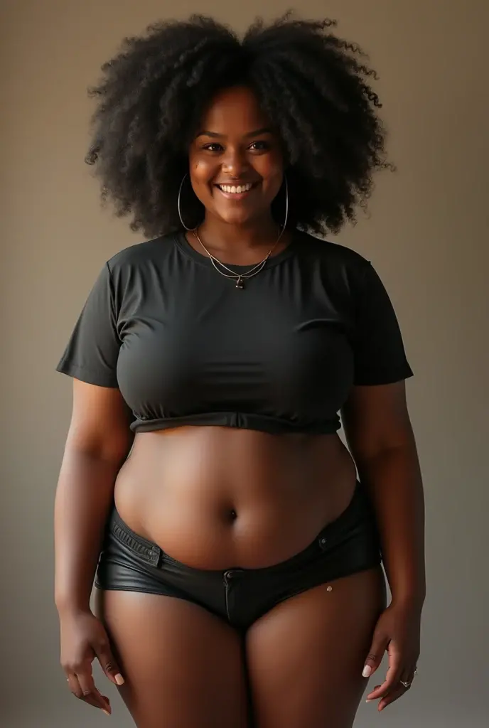 generates a black woman with big butt and big tits