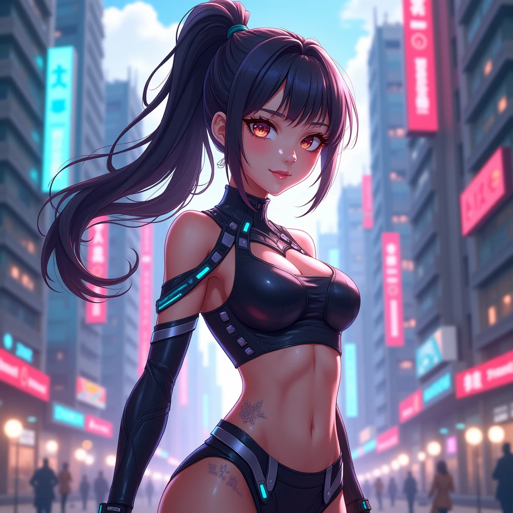 sporty girl with Asian features,(((1girl))),((girl with dark hair and turquoise highlights)),((asian girl,Japanese woman)),
(large breasts:1.4),saggy breasts,(((Black hair with turquoise streaks:1.35,straight hair,long hair:1.4,colored inner hair,ear breathing))),((heterochromia:1.5, (pink_eye and aqua_eye))),((fat)),(((lustrous skin:1.5,bright skin: 1.5,skin tanned,shiny skin,very shiny skin,shiny body,plastic glitter skin,exaggerated shiny skin,illuminated skin, wet legs))),(spider lower abdomen,narrow waist,wide hip,athletic body,inflated legs, thick thighs,detailed body,(detailed face)),
cute,slutty,seductive,erotic,((nsfw)),
zettai ryouiki,((two-piece swimsuit magenta,wearing a bikini outfit:1.3,sport bikini)),(rgb headphones:1.5,cyber gloves:1.5,huge mech-gloves),((wet clothes,intricate outfit,intricate clothes,intricate swimsuit, intricate bikini)),
(dynamic pose:1.0),embarrassed,(centered,scale to fit dimensions,Rule of thirds),
cyberpunk city by the ocean at night, with bright neon signs and dark stormy clouds and puddles, scenery:1.25,nighttime, starry night, cosmos,Very dark night that makes the neon lights stand out, very bright neon lights,nighttime, starry night, cosmos,
artistic photography,(photography taken by sldr),highres, sharp focus,(ultra detailed, extremely detailed), (photorealistic artwork:1.37),(extremely detailed CG unity 8k wallpaper),((synthwave background theme)),(((vibrant colors))),intricate,(intricate background),(masterpiece),(best quality),perfect rendered face,perfect face details,realistic face,photo realistic,analog style,((intricate detail)),(((realism))),