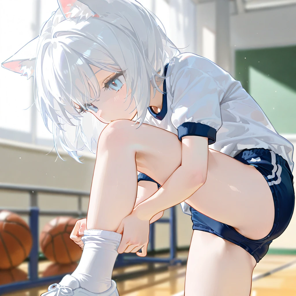 score_9, score_8_up, score_7_up, score_6_up, score_5_up, score_4_up, source_anime, screenshots,
shiroko-gym, shiroko \(blue archive\),blue eyes,grey hair,hairclip,animal ears,halo,track jacket,buruma,white socks,sneakers,
Masturbation, erotic, horny, pussy, big tits, 1 person, naked, right hand behind head, left hand touching pussy plump