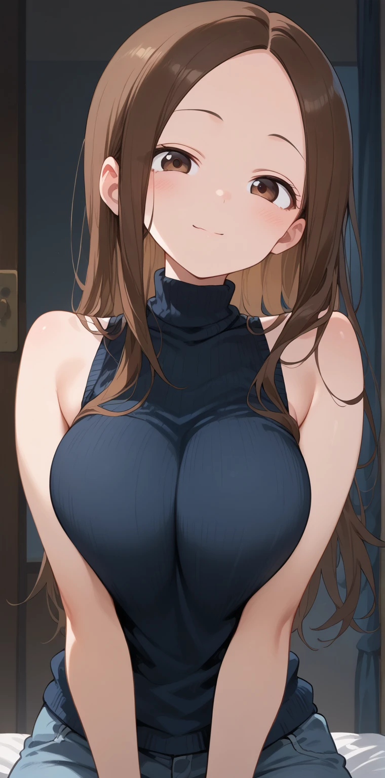 1girl in,Heart-shaped pupil,Fingernails,hands on own face,Brown hair,Purple eyes,(blush:1.1),Choker,Upper body,trembling,Sweat,Ah, i'droolng,i'exhale with a sigh、(SPEEDLINE:1.1),Huge breasts,I don't wear clothes ((Heavy breathing:1.3)), panting、Koi,, large  , Exposed nipples、Smile、Mouth is open、Relaxed  line、Breast milk squirts out、Sperm from the female genitalia、Squirting from the 、