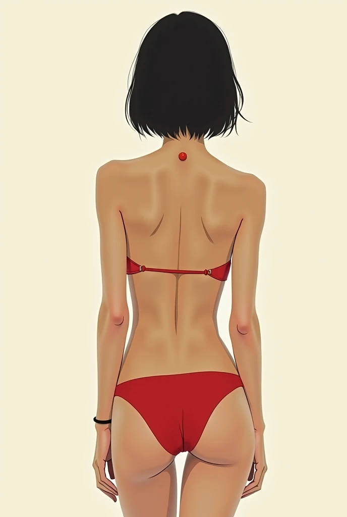 Create an image of Mavis in her underwear but without the top part of the underwear