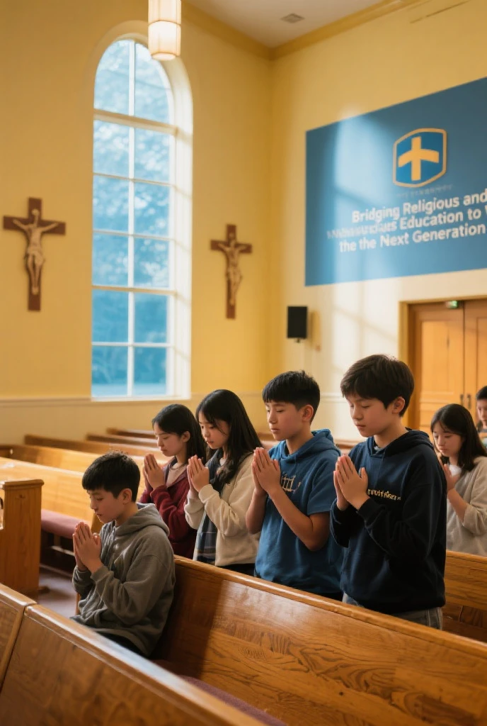 Children in a Christian church