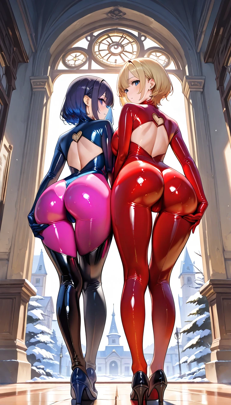 (5girls, only ass:1.5, Focus ass:1.5, cute ass, middle sexy ass:1.5, lying girls, closeup ass:1.5, ), (Heart-Shaped Ass Cutout Clothing (Pantyhose, )), , (masterpiece, best quality, ultra detailed), side by side, (base background, colorful rubber hero suits, Sentai hero suits, armor, lying on stomach ,bedroom , red suits , blue suits, green suits, pink suits, yellow suits, ), (ultra close distance shot:1.5),