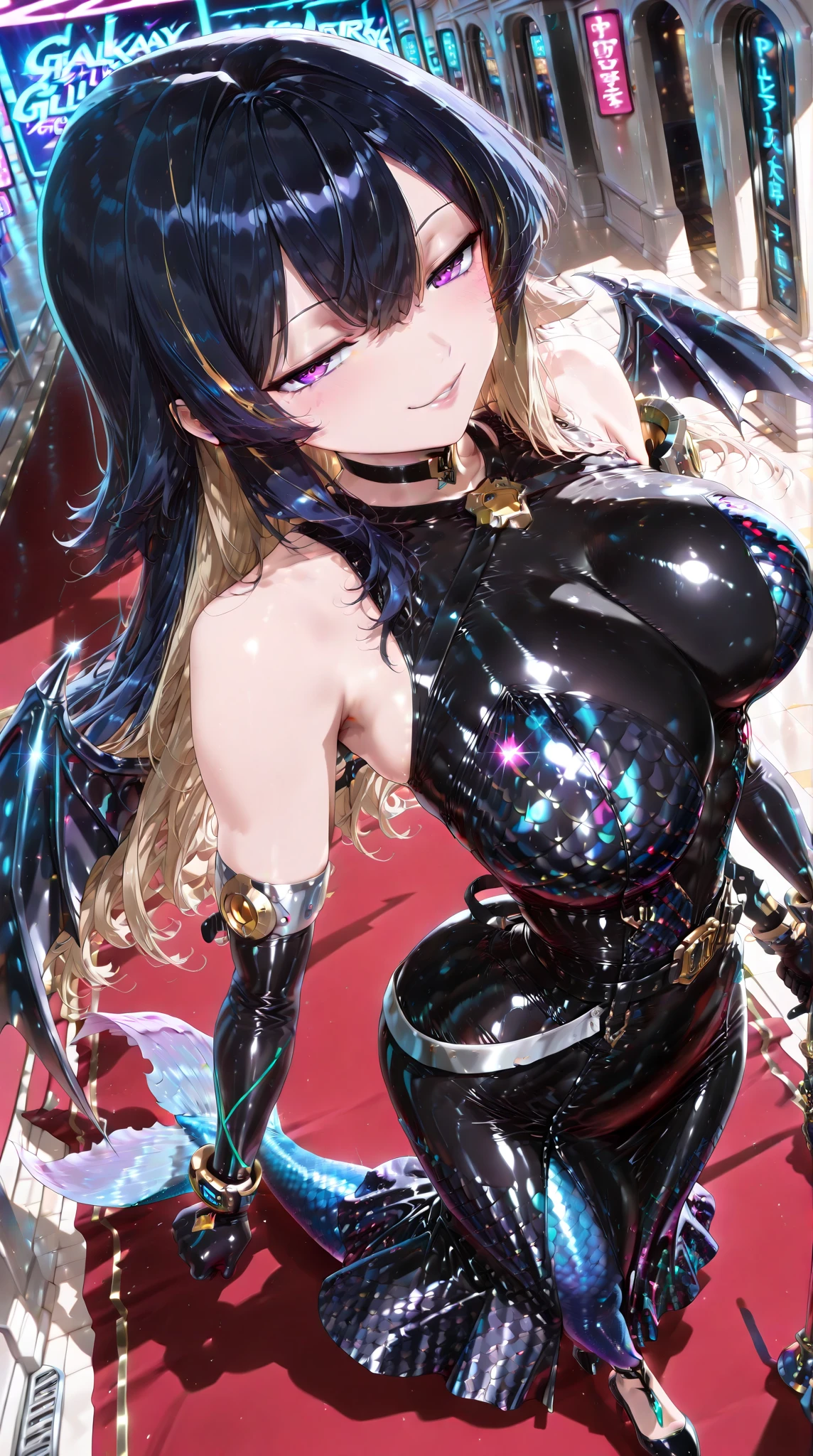 anime illustrated、Fantasia、lewd gal knight、maikurobikini、A Gothic Church、thick thighs、Colossal tits、Plump body、Expose nipple、seminude、(exposing their genitals)、超A high resolution、Archaic Smile、Close-up of people、Full body armor