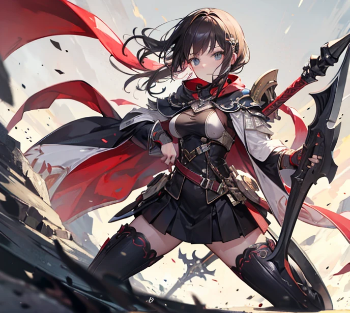 Holding a sword、Shoulders exposed、Tiger print costume、Eccentric、A female version of Maeda Keiji、Sengoku Warlord Armor、Draw the whole body、Pull back the camera and draw the toes、Alluring、smile、One girl,、black eye、Bob Hair、Black Hair Girl、White knee-high socks、Hair blowing in the wind、、Carefully drawn、A little bit of sauce、Front Angle、looking at the camera、Standing posture、The cutest Japanese in the world、The hair is carefully drawn、Your thighs look firm、Fit the whole thing in the frame