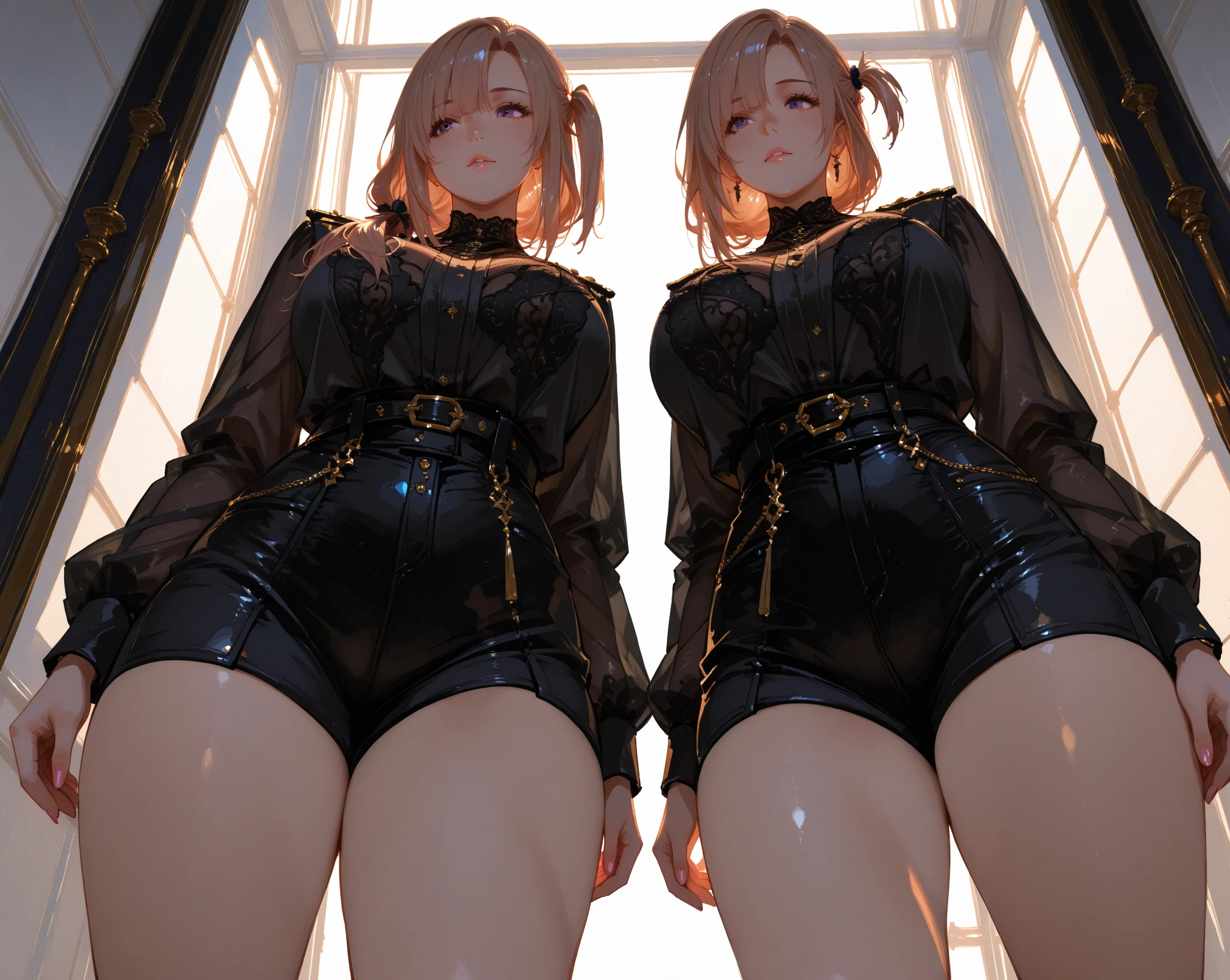 ulzzang-6500:0.4, best quality, masterpiece, illustration, extremely delicate and beautiful, extremely detailed, CG, unit, 8k wallpaper, amazing, fine details, masterpiece, best quality, official art, extremely detailed 8k wallpaper of CG unit, absurd, incredibly absurd, huge file size, ultra-detailed, highres, extremely detailed, beautiful detailed girl, extremely detailed eyes and face, beautiful detailed eyes, light on the face, cinematic lighting, cute, (Kpop idol), (aegyo sal:1) , ((puffy eyes)), (looking at the viewer), full body, slime girl, breasts, neckline, corset,full body, nude, 1 girl, high quality, 8k, realistic lighting, black dress, sexy, looking at the camera, , black pantyhose, good skin, good body, amazing, fine detail, masterpiece, best quality, official art, ultra-detailed, highres, extremely detailed, beautiful girl detailed, eyes and face extremely detailed, light on face, cute, (FASHI-GIRL), (MAKEUP), 1girl, large breasts: 0.3, standing, mirror selfie, good lighting, black bra, bathroom,, panties, nipple