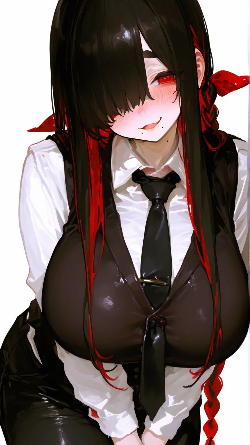 ((Long Straight Black hair)), Perfect face, Choker, Punk earrings, ((Tall)), ((High Quality)), Necklace, ((Mature)), Pretty Eyes, Sharp Nails, Bangs, ((1 Girl)), ((Multiple Earrings)), 1 girl, Spiky Earrings, Adult, Spiked Collar, Thin Eyelashes, Plain Background, Red Colors in Background, Cat Girl, Long Tail, Large Tail, Massive Tail, Black Tail, ((Black Goth Mini Skirt)), ((White Shirt)), Close Up, Very Short Mini Skirt, Tall, Long Legs, Sexy Thigh Highs, ((Very Disgusted)), Dynamic Pose, ((Very Disgusted Face)), Disgusted, Angry, Mad, NSFW, Naked, Nipples, Vagina,