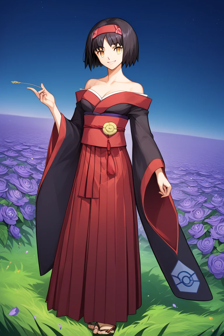 best quality, masterpiece, 1girl, solo, aqua eyes, purple hair, sidelocks, hair bun, single hair bun, look at viewer, smile, mikono_suzushiro, (chinese dress, long sleeves:1.2), summer, day, outdoor