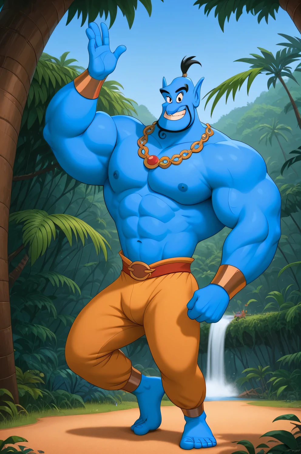 alone, permanent, main body: tiger, Scenes: dense jungle, style: cartoon, by Chun Ni, orange and black stripes, Protruding muscles, Alert and focused expression.

or:

alone, sitting, main body: elephant, Scenes: savanna sunset, style: cartoon, author：flash trap boy, gray and wrinkled skin, large, expressive ears, tree trunks curled over knees, A satisfied smile.

or:

alone, flight, main body: dragon, Scenes: Magical cloud kingdom, style: cartoon, by mystikfox61, Colored scales, big wings, The expression on his face was firm, holding a