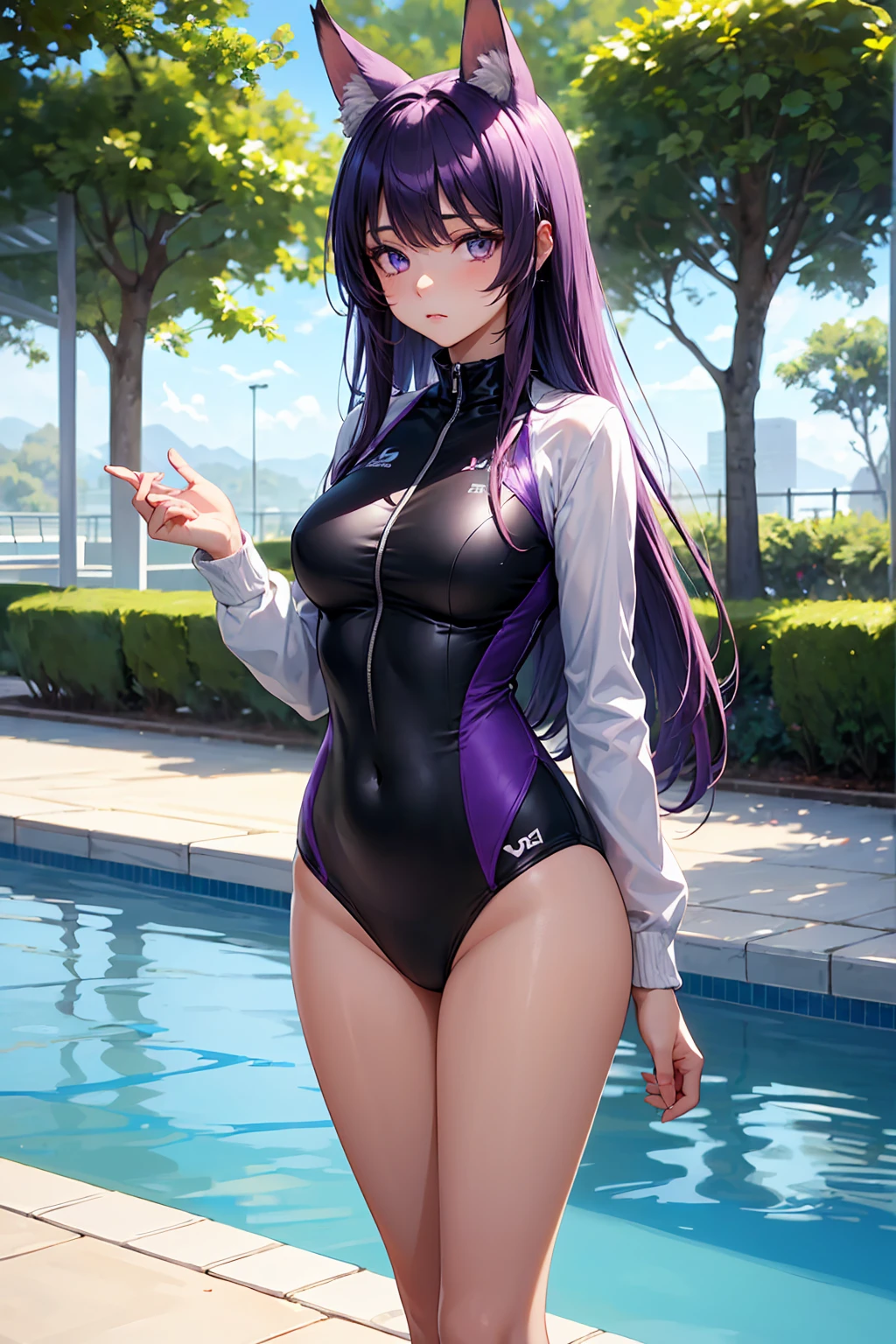 Highest quality,High resolution,1People Girl,whole body,look up,looking at the camera,ponytail,Purple Hair,Blue eyes,indoor,Bedroom,sleep,Sailor Leotard,Dim lighting,Dripping a lot of saliva,Drooling,Stringy saliva,Open your mouth,Sticking out tongue,Saliva,Tears,cry,