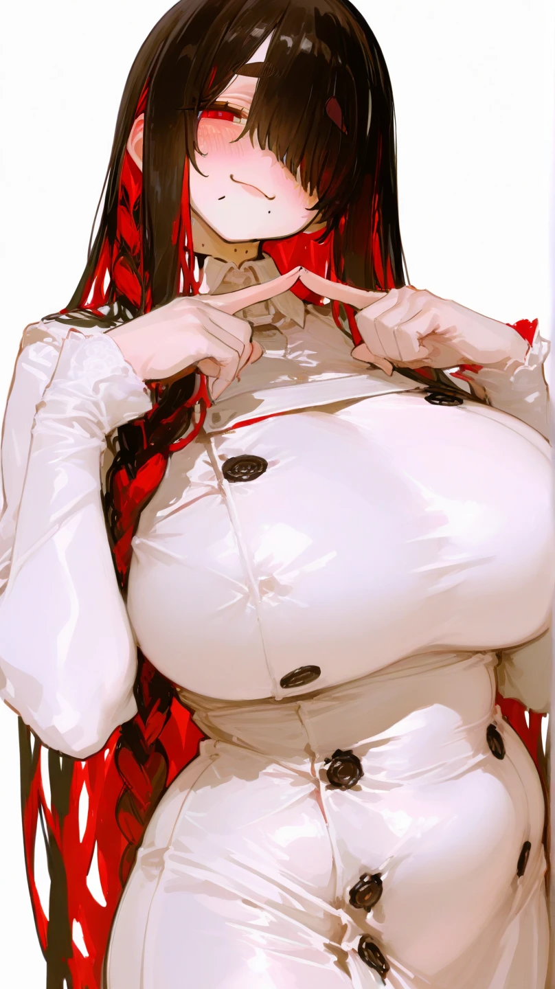 high quality, masterpiece, super detailed, 1 girl,  extremely detailed faces, Gagging，Christmas white latex full body suit，maid crown，Gagging，BDSM,handcuffs，collar，Calm expression,Smile，handcuffs，collar，long black hair, Charming pink eyes, fox ears, ridiculously big, skin shiny, sitting on the snow，Cover your chest with your hands，Bright Christmas night scene