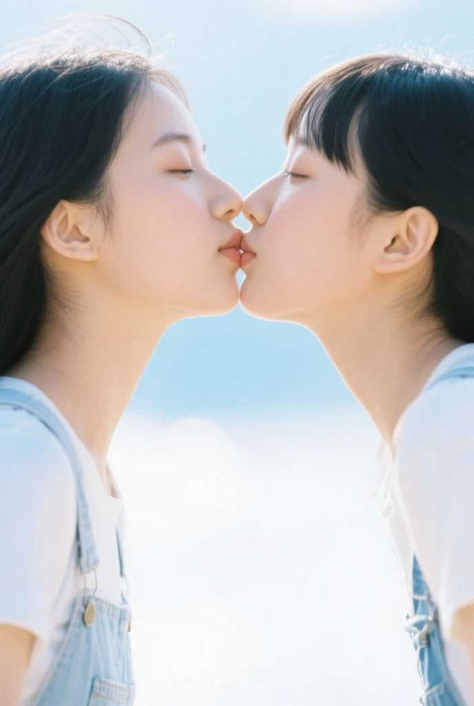 Highest quality、Highest quality、Detailed skin type、Two Women、Accurate anatomy、Beautiful Face、to kiss、Tongue-to-tongue contact、Wet tongue、Precise lips and tongue、Liquid dripping from tongue、Detailed tongue、Accurate Fingers、Precise palm、Sexy look、Beautiful Eyes、Beautiful clavicle、White silk underwear、See through、Beautiful cleavage、Center of chest、Sweaty skin、お互いにto kiss、Licking tongue、Looking into the camera、Detailed shape of kissing lips、Detailed tongueの動き、Accurate anatomy、