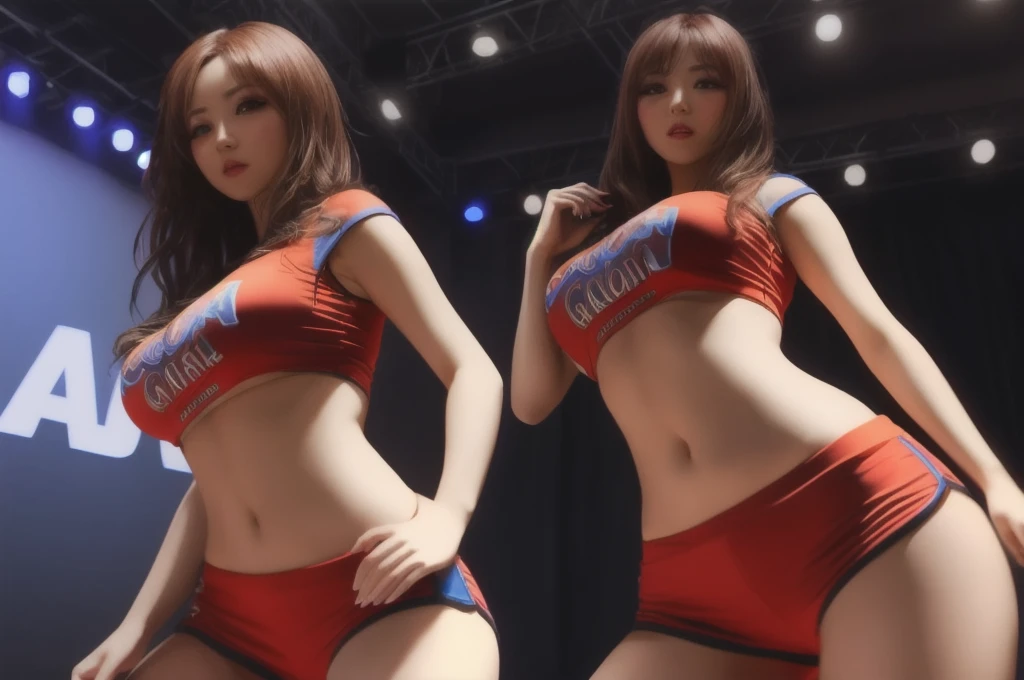 (ExtremelyDetailed((Risa Yukihira))) clearly visible the shape of Butt, Radiant PearlSkin with Transparency, (Round Girl) in sexy costume at BoxingEvent, Detailed Clothing texture, Full of (HUGE Audience) . (Full body shot:1.2),Ultra-detailed,grand scale,epic,zoomed out,wide angle. ZoomLayer, (ExtremelyDetailed Beautiful face with Focused) Dynamic Joyful Expressions LifeLike Rendering. (Exposed:0.52) PerfectLighting (TopQuality 8K(masterpiece(ProfessionalPhoto:1.37)))