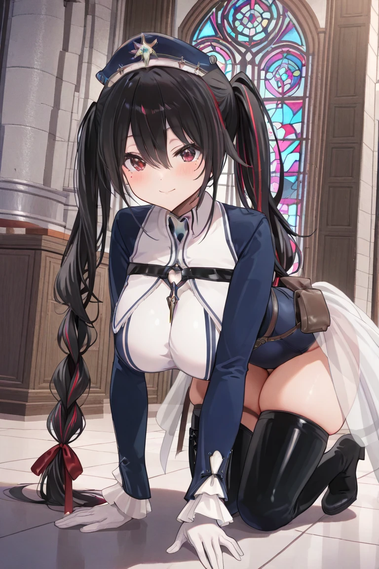 nsfw,(1_girl),(cowboy_shot:1.5),(from_below:1.3),(((nipple_slip:1.5))),(vagina:1.5),(((blue_suits:1.5))),(white_skirt_lift:1.5),(((no_panties:1.5))),(happy:1.5),(shy:1.5), (eyes_in_highlight:1.5),(droopy_eyes:1.5),(tareme:1.5),(Round_eyes:1.5),(blue_eyes:1.2),(blue_hair),(straight_long_hair),large breast, masterpiece, best quality,ultra-detailed,highres,extremely detailed CG,super fine illustration,anime,details,detailed beautiful skin,beautiful face,detailed_eyes,(looking at viewer:1.5),hat,gloves,hair_band,