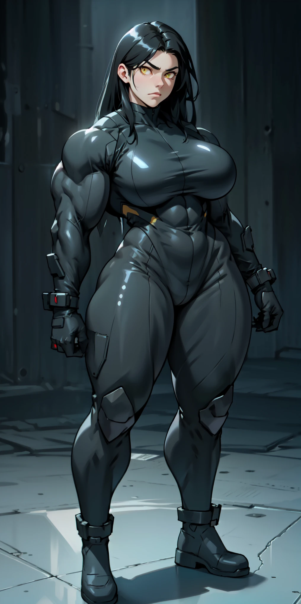 Femboy, long white hair, gigantic muscular body, erect penis with huge balls, 4 arms, full body.
